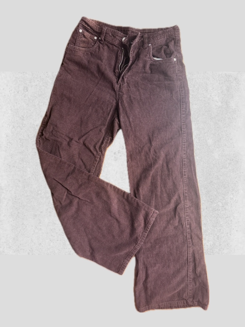 refuge Brown Corduroy Wide-Leg Trousers